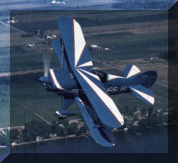 A great picture picture of Jerry Spears flying his Pitts Aerobatics Airplane from the back cover of Sports Aerobatics