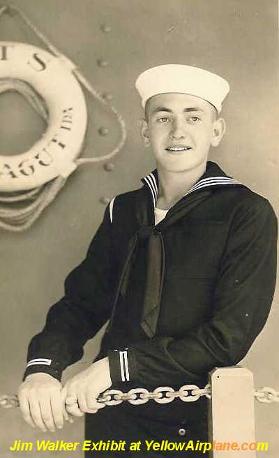 Jim Walker in the United States Navy at 18 years old.