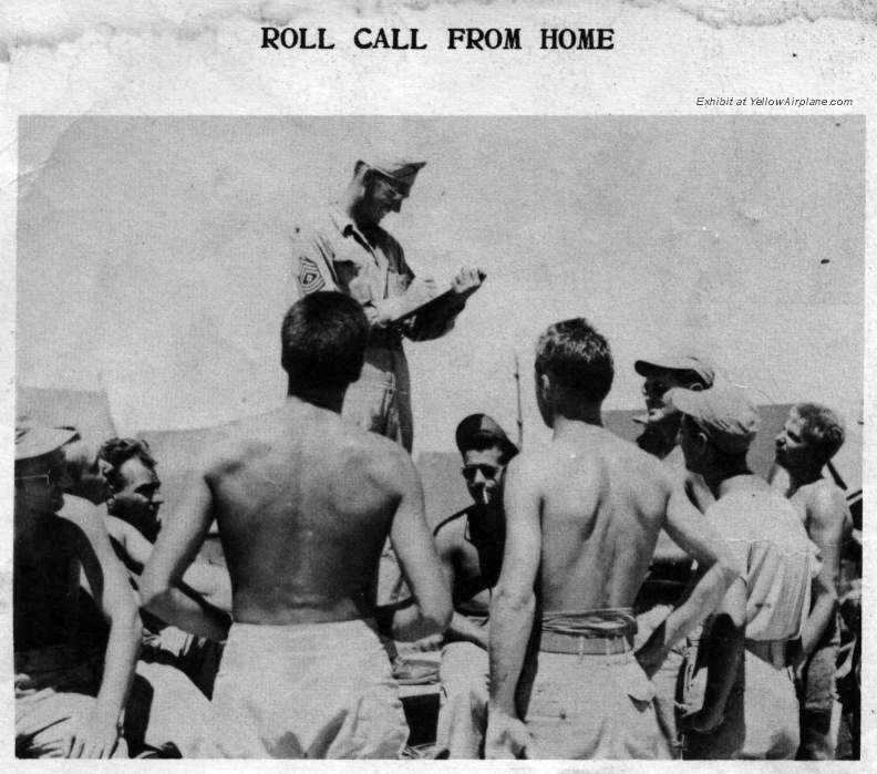 Roll Call in the 34th Fighter Squadron in world War II