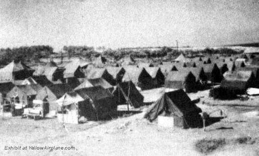 Picture of a Tent City on Ie Shima in World War 2.