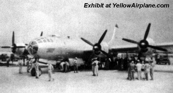 A B-29 Superfortress on the Island of Ie Shima