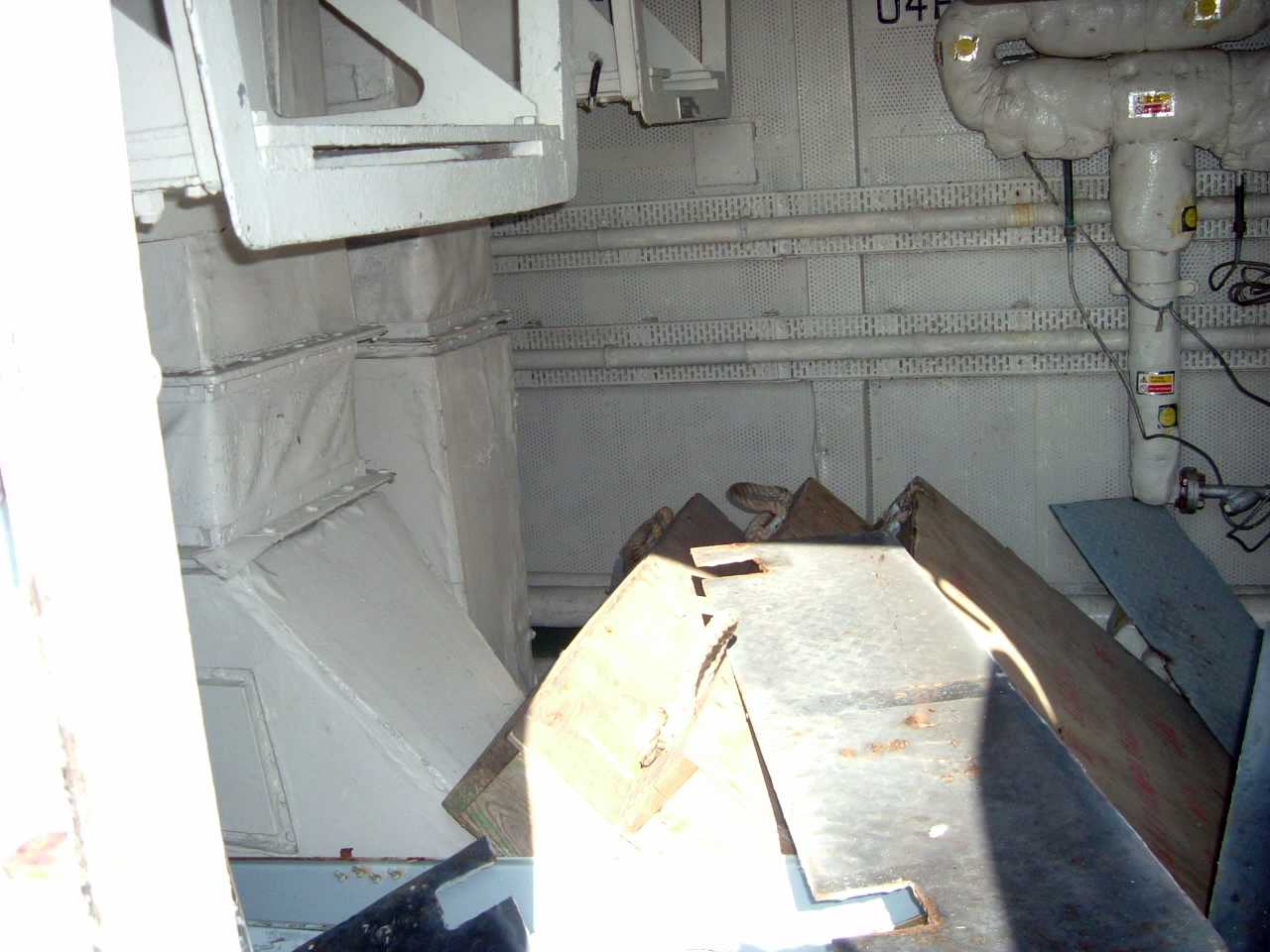 The HMS Intrepid Locker where Neil Rested between Attacks