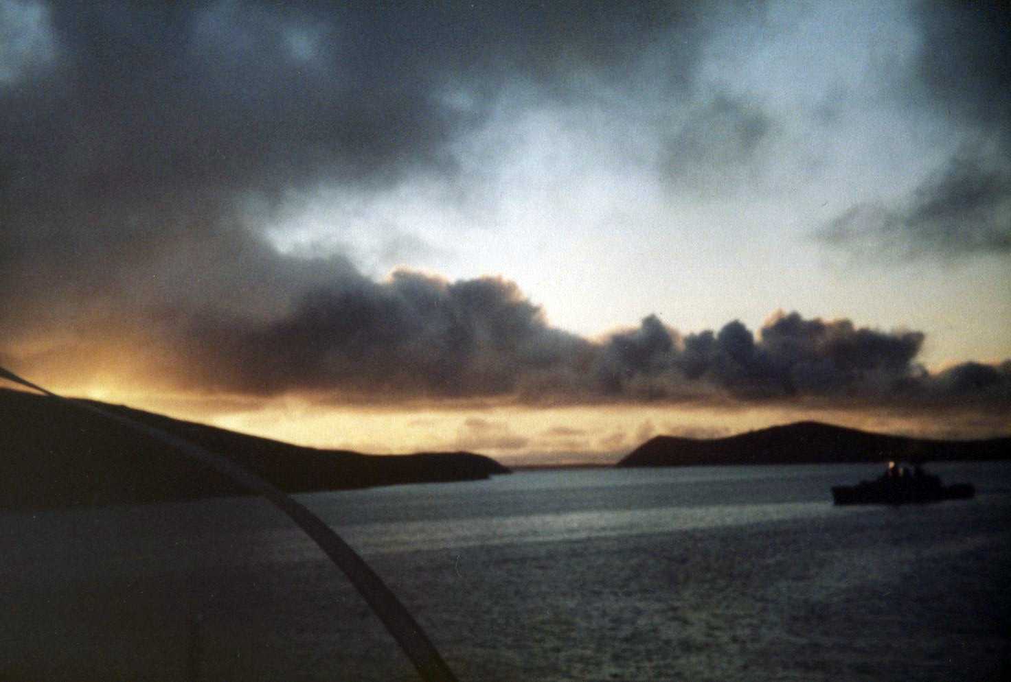 Sunset at the Falkland Islands