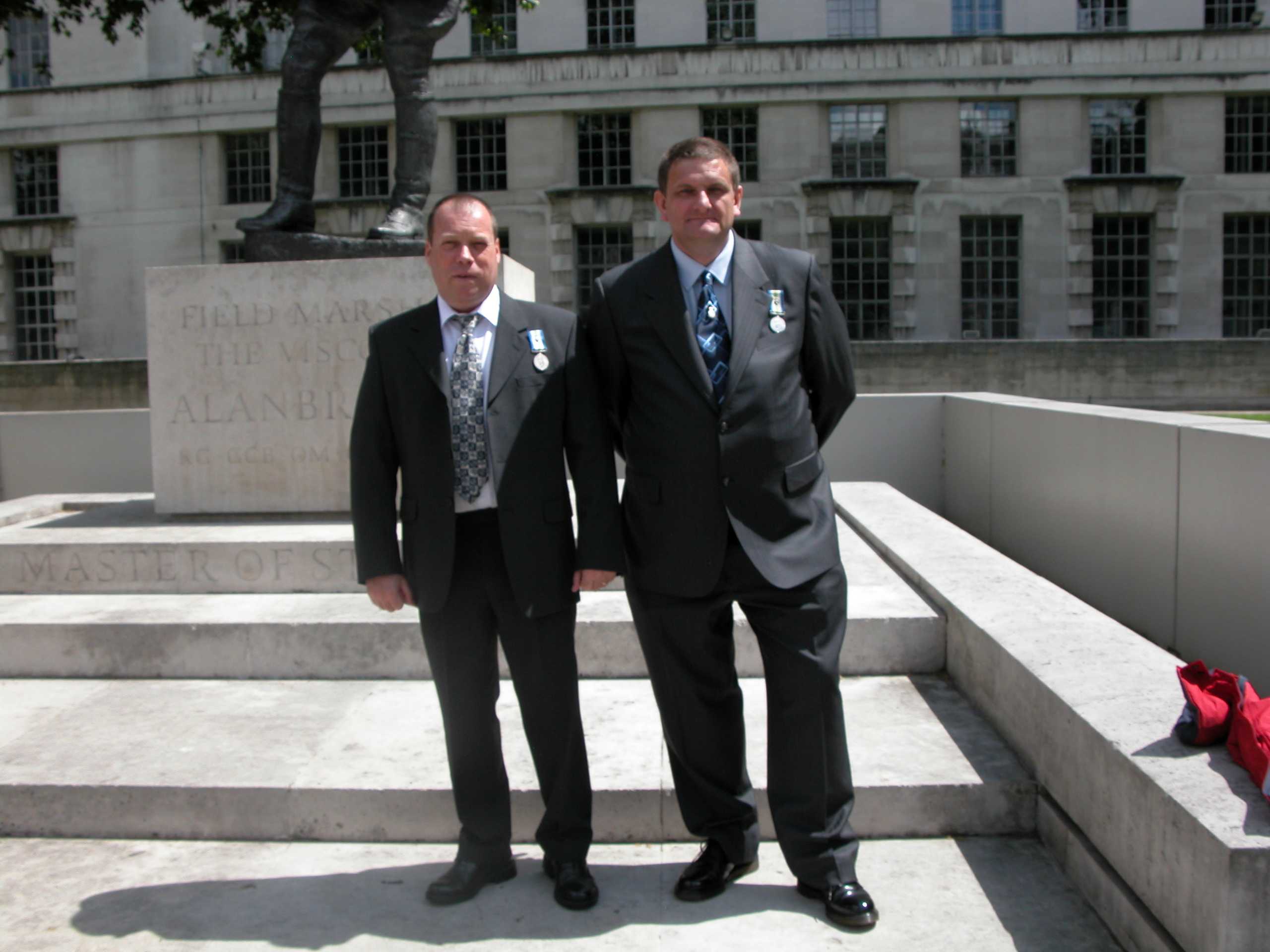 Neil Wilkinson and Ian at the Buckingham Palace, London, England