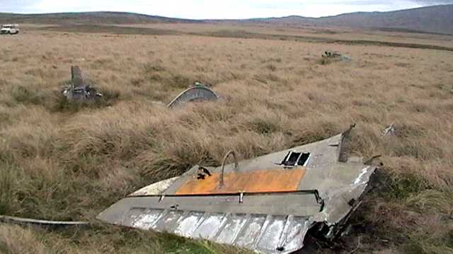 Vertical Stabilizer of Mariano Velasco's crashed jet fighter airplane