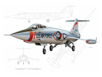 F-104 Starfighter Paper Airplane collectable plastic model airplane kit.