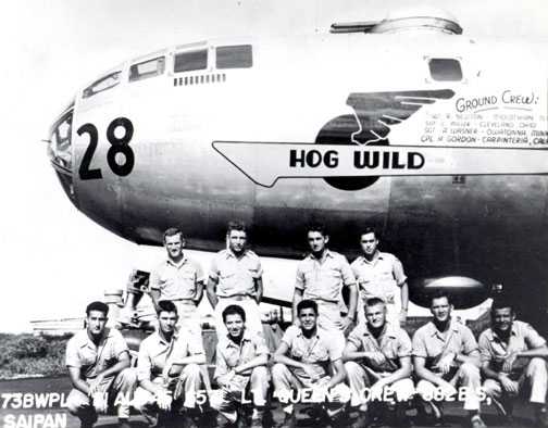 Crew of the Hog Wild B-29 Bomber aircraft