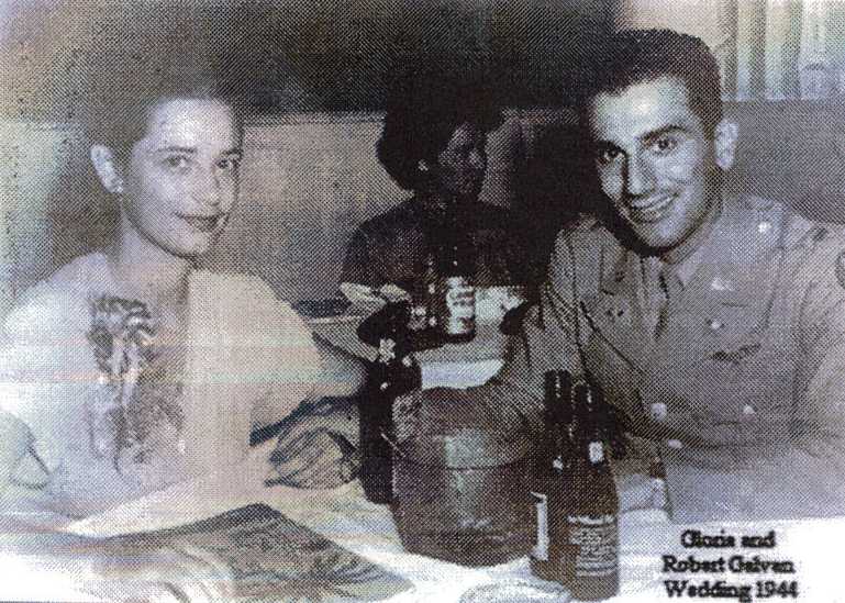 Gloria and Robert Galvan at their Wedding 1944