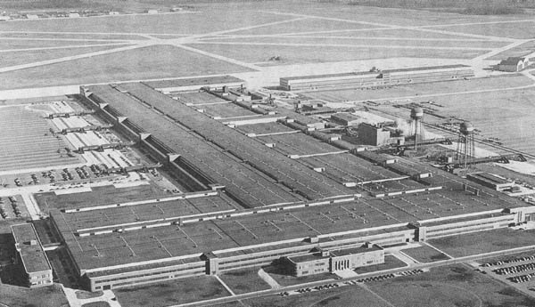 The Ford Willow Run Factory and Airport, B-24 Plant at Willow Run, Michigan.
