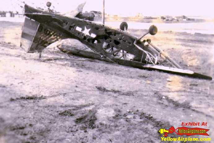 This storm in india really damaged this L-5 Stinson airplane in India WW2