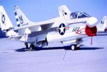 This is the A-7 Corsair located at NAS Lemoore in 1976 where we do our parachute jumps.