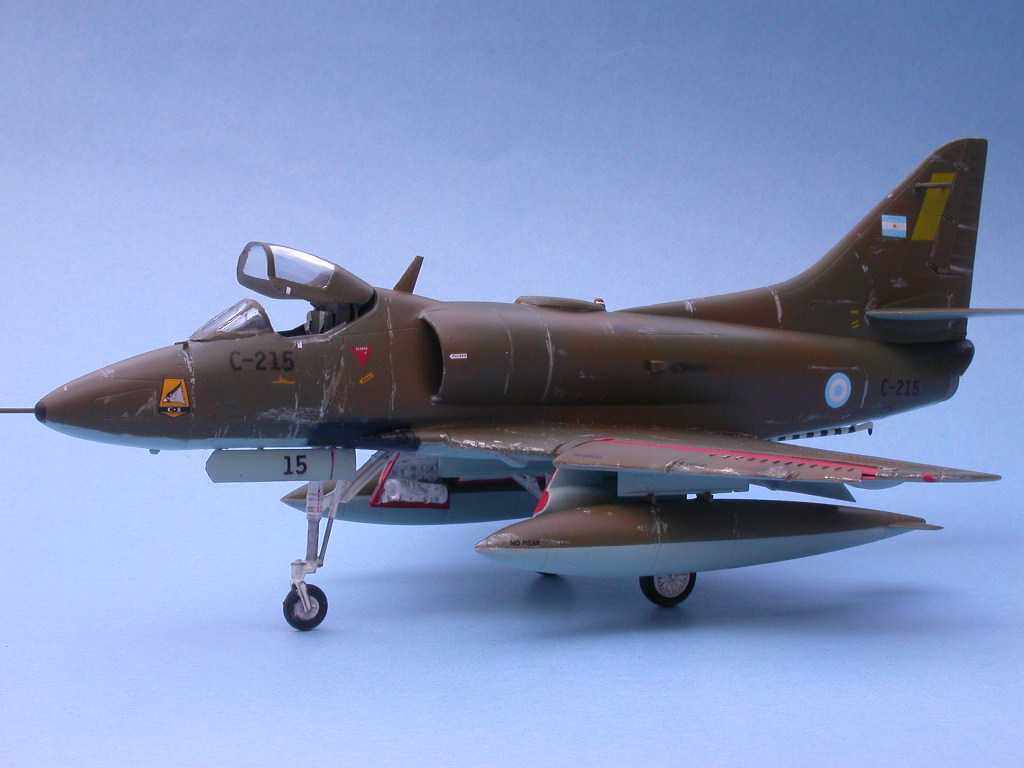 An extremely accurate model of Mariano Valasco's A-4 Skyhawk Jet Fighter
