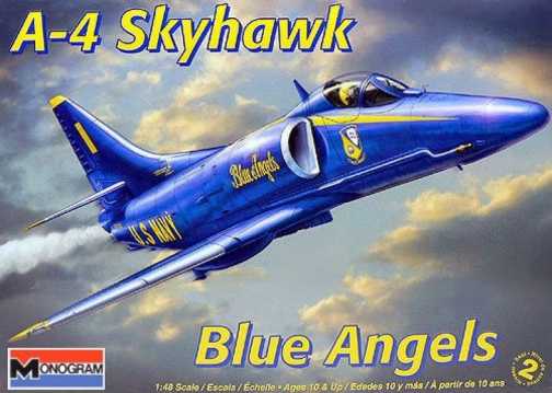 A Monogram Model of a 1/48 Scale Blue Angels A-4 Skyhawk