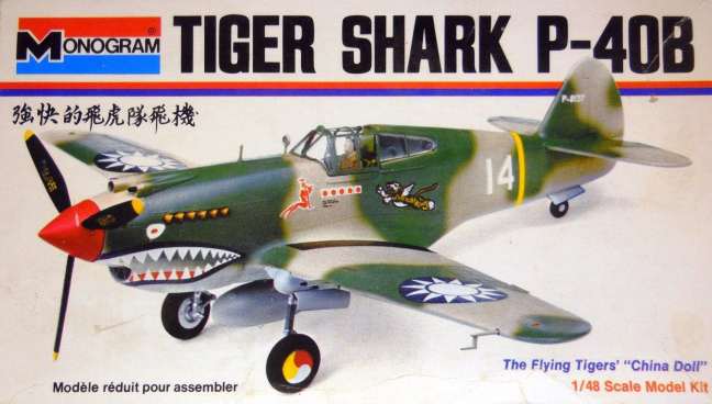 P-40B Tiger Shark Monogram Model Airplane Kit