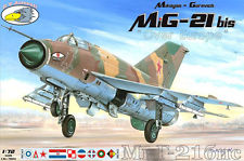 1/72 Scale MiG-21 Fishbed Plastic Model Kit