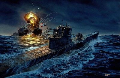 Attack At Dawn U-Boat Art Print