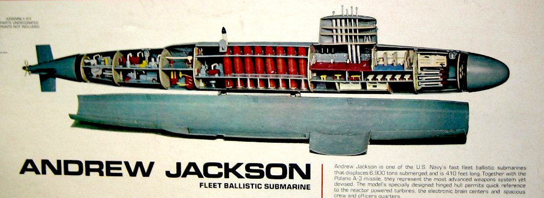 USS Andrew Jackson, See through Visible, Submarine Model Kit