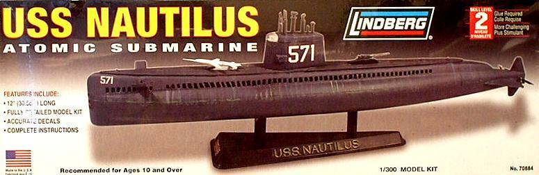 USS Nautilus SSN-571 First Atomic Submarine Plastic Model Kit