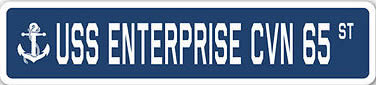 USS Enterprise Street Sign