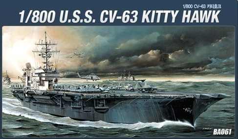 USS Kitty Hawk Academy Model Kit 1/800 Scale