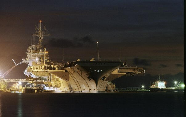 USS Kitty Hawk in Port