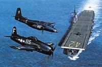 Fast Cats above the USS Roosevelt