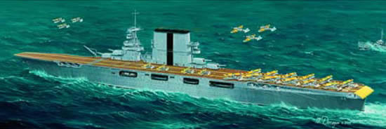 USS Saratoga Aircraft Carrier CV-3 Model Ship