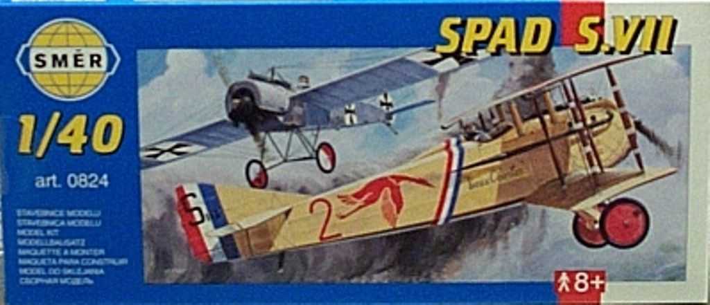 SPAD S.VII WW1 Biplane Fighter Model Airplane Kit