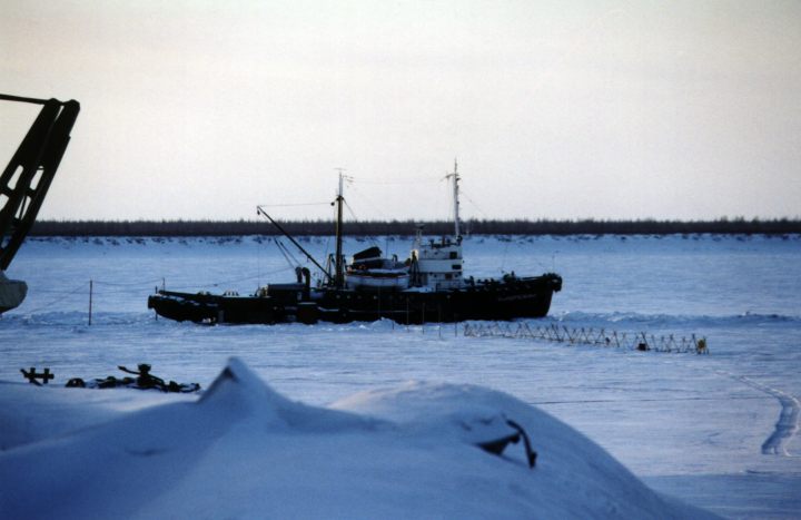 A tug on the Khatanga River in northern Siberia