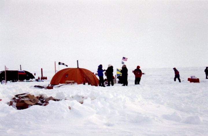 A closer look at the Arctic tents at Camp Barneo on the North Pole