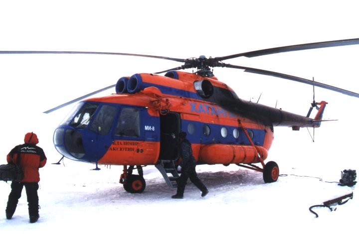 Russian Mil Mi-8 Helicopter on the North Pole