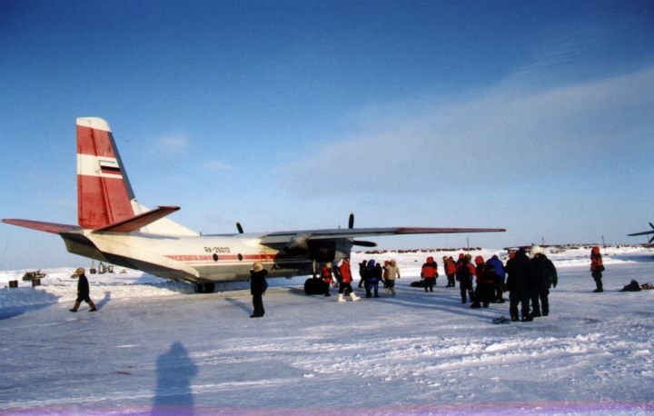 Photos of Loading the plane at srednij island an island in the Arctic Ocean