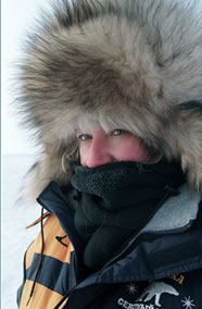 Moki Kokoris in her Arctic Atire on the North Pole