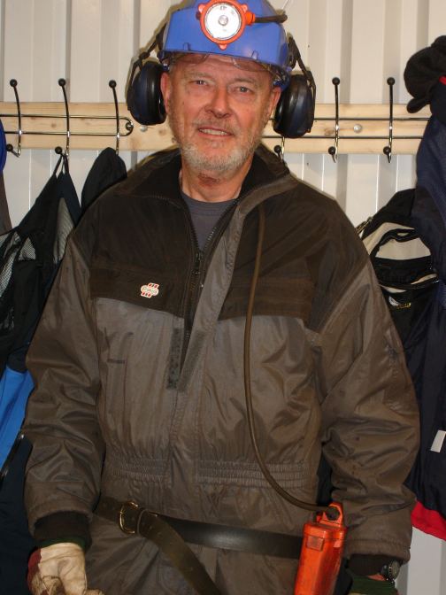 Randall Peeters in Coal Mine #7 of Longyearbyen Norway.