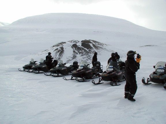 The Snowmobile Vacation is loaded with snowmobiles.