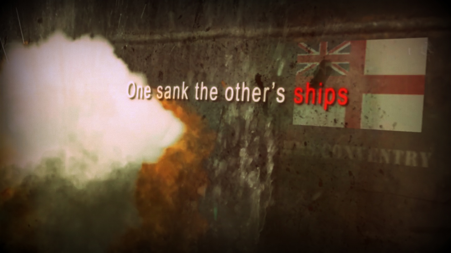 Falklands War, One sank the other's ship