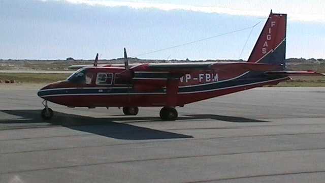 Transport Aircraft Flight to Port Howard on the Falkland Islands