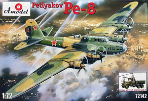 AMODEL 1/72 PE8 PETLYAKOV WWII SOVIET BOMBER & STARTER