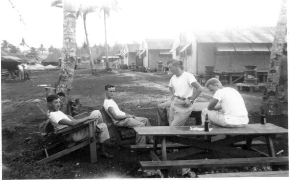Hein Loopstra and friends on Guam in World War 2