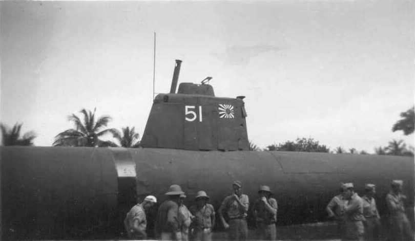 Close-up view of the Japanese Mini Sub located on the island of Guam